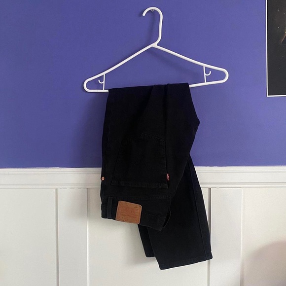 levi’s 501 black denim straight leg jeans - Picture 3 of 6